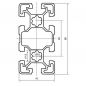 Profil 40x80L, Nut 10